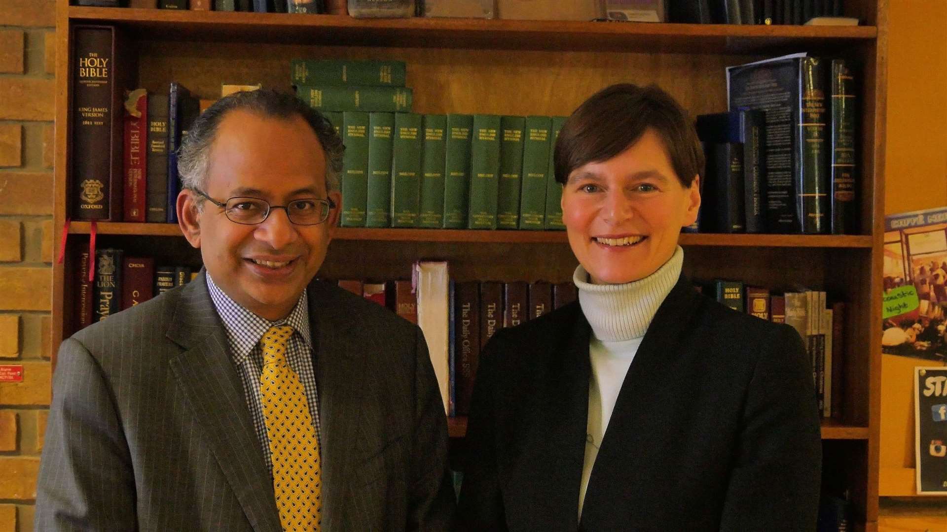 Canterbury Christ Church VC Professor Rama Thirunamachandran and UKC’s VC Professor Karen Cox