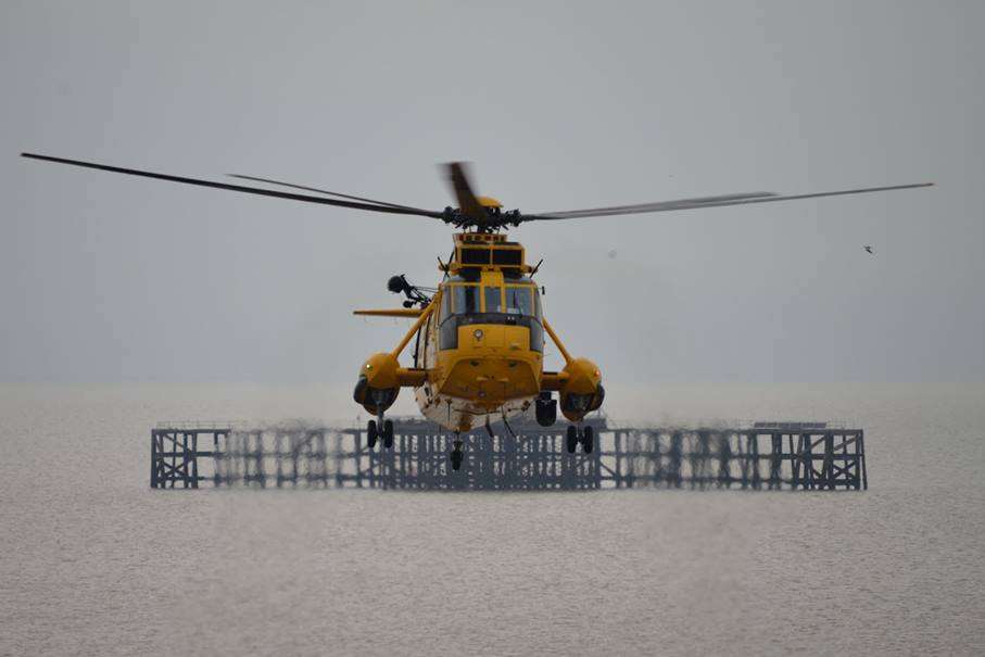 The RAF Sea King helicopter. Pic: Michael McLaughlin