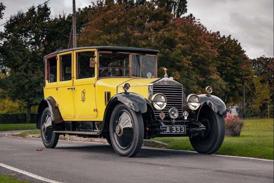 The canary yellow 1926 Rolls Royce 20hp Landaulette used in the ITV series Darling Buds of May was sold at auction for £63,000. Picture: H&H Classics