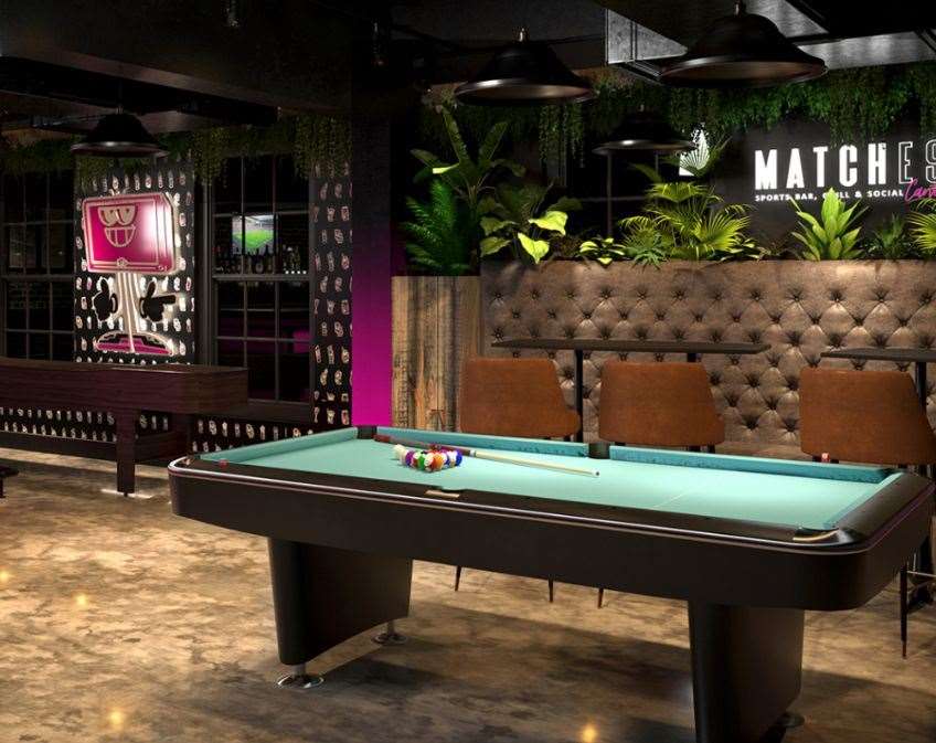 How the first floor featuring the pool table is set to look. Picture: Matches
