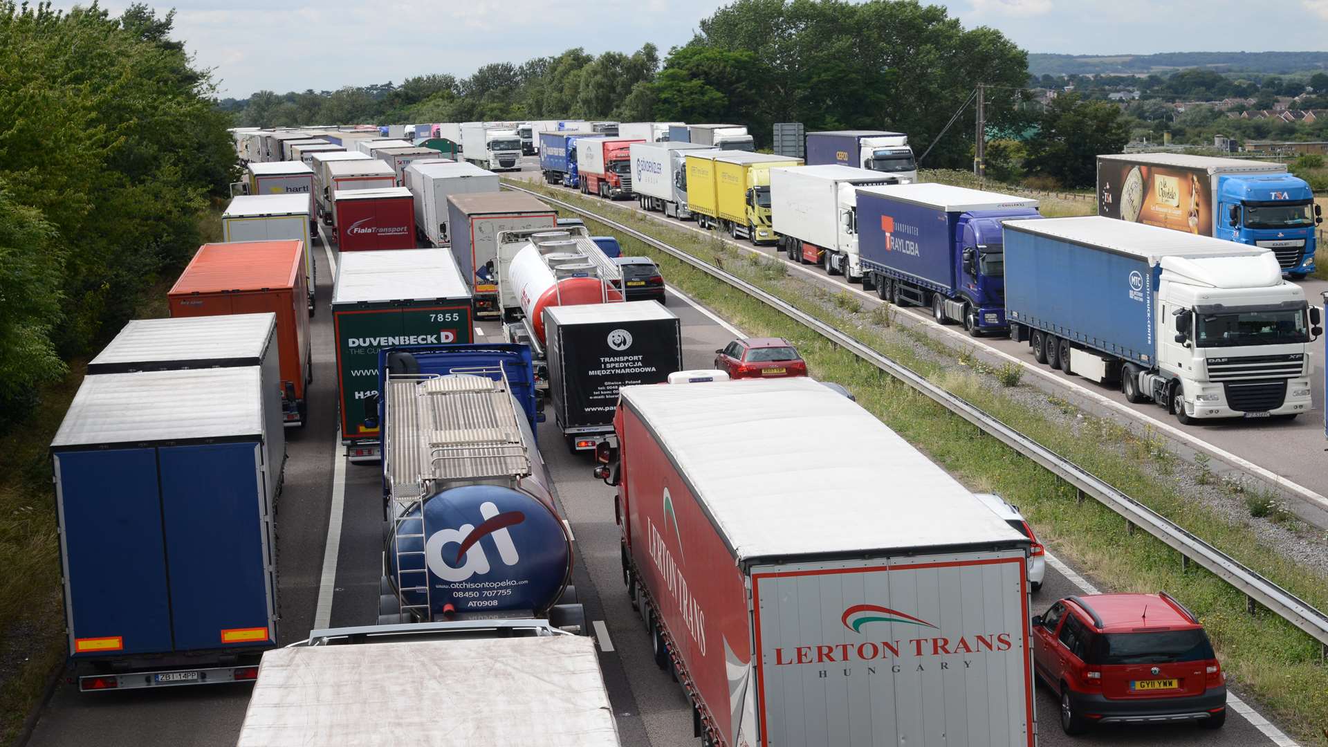 Operation Stack between Junction 9 and 10 of the M20. Picture: Gary Browne