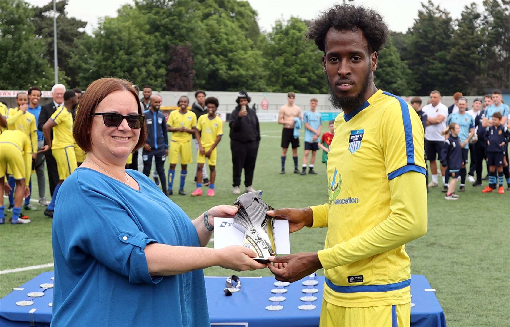 Two-goal Streatham top scorer Mohamed Abdi-Gani put in a man-of-the-match performance. Picture: PSP Images