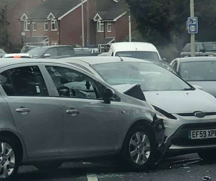 Cars were damaged in the incident Walderslade Road (17324246)