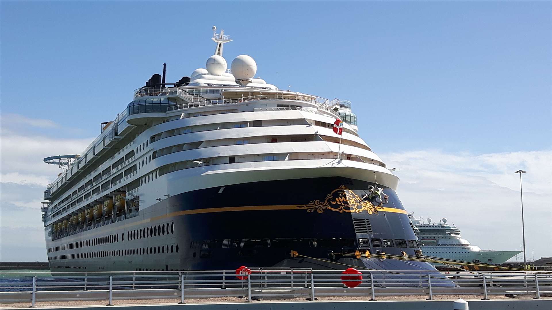 Disney Magic, as viewed from Marina Pier in Dover