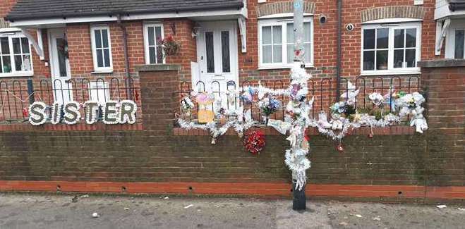 Tributes for Lily Lockwood were laid at the spot close to where she died on Watling Street, Stone, near Dartford