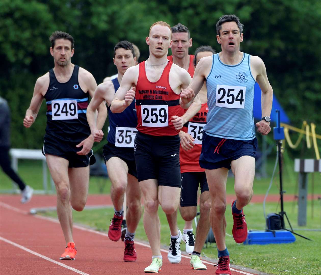 Jamie Walsh (No.259) representing Medway and Maidstone in the senior men’s 1,500m final. Picture: Barry Goodwin
