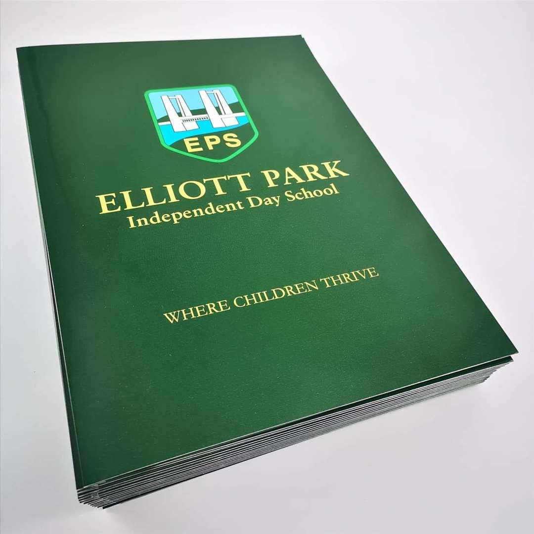 Publicity folder for Elliott Park school