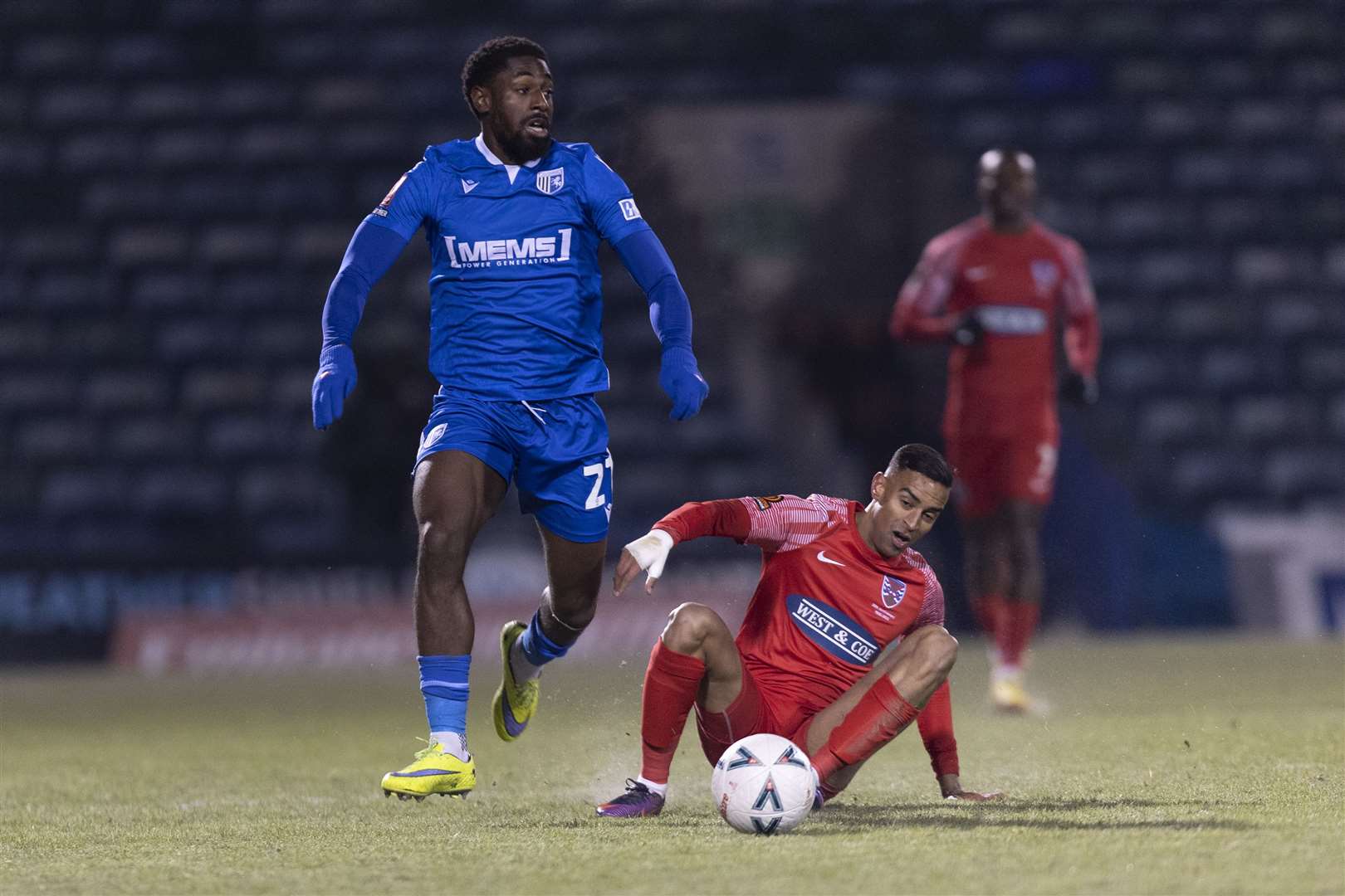 The Priestfield pitch was icing up during their match with Dagenham on Thursday and it's game off this Sunday