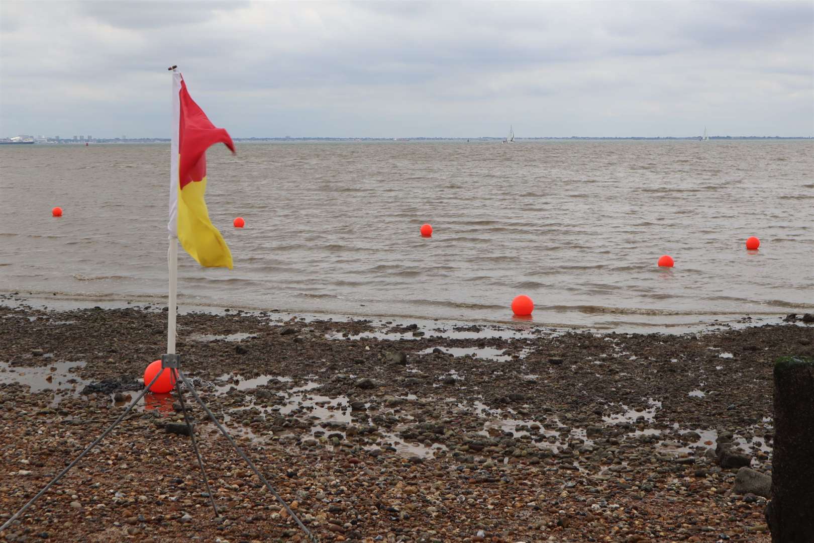 Sheerness Town Council has cleared a section of beach of rocks to make paddling easier and marked it with orange buoys