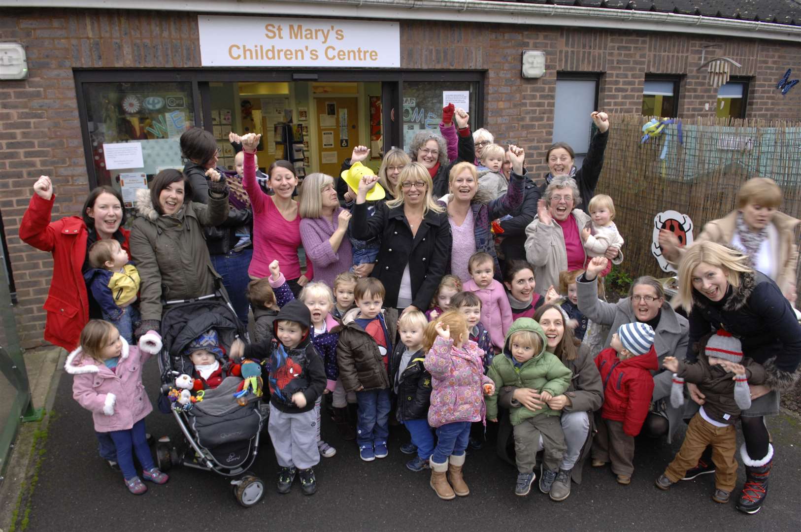 Families campaigning to save St Mary's Children's Centre in Faversham in 2013