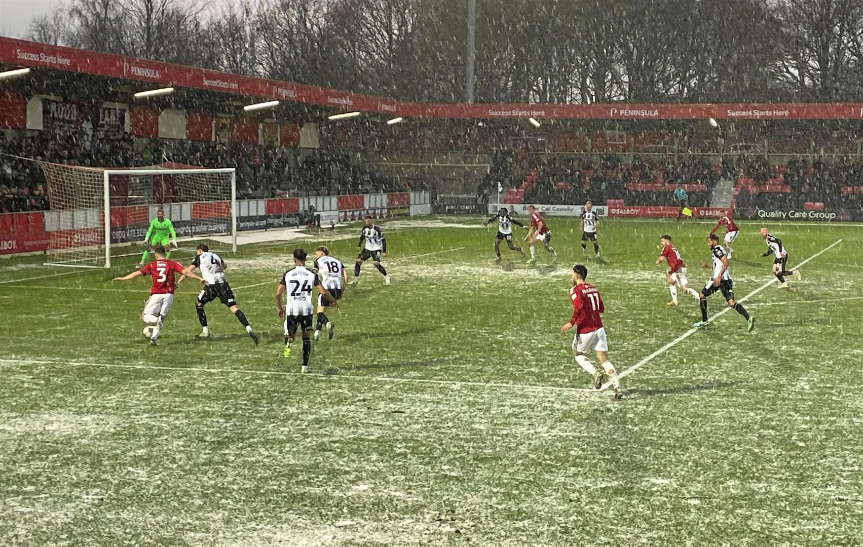 Conditions weren't ideal for the Gills at Salford