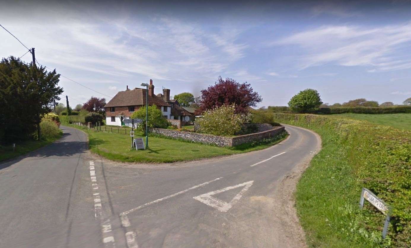 Goldups Lane was closed following the crash. Picture: Google