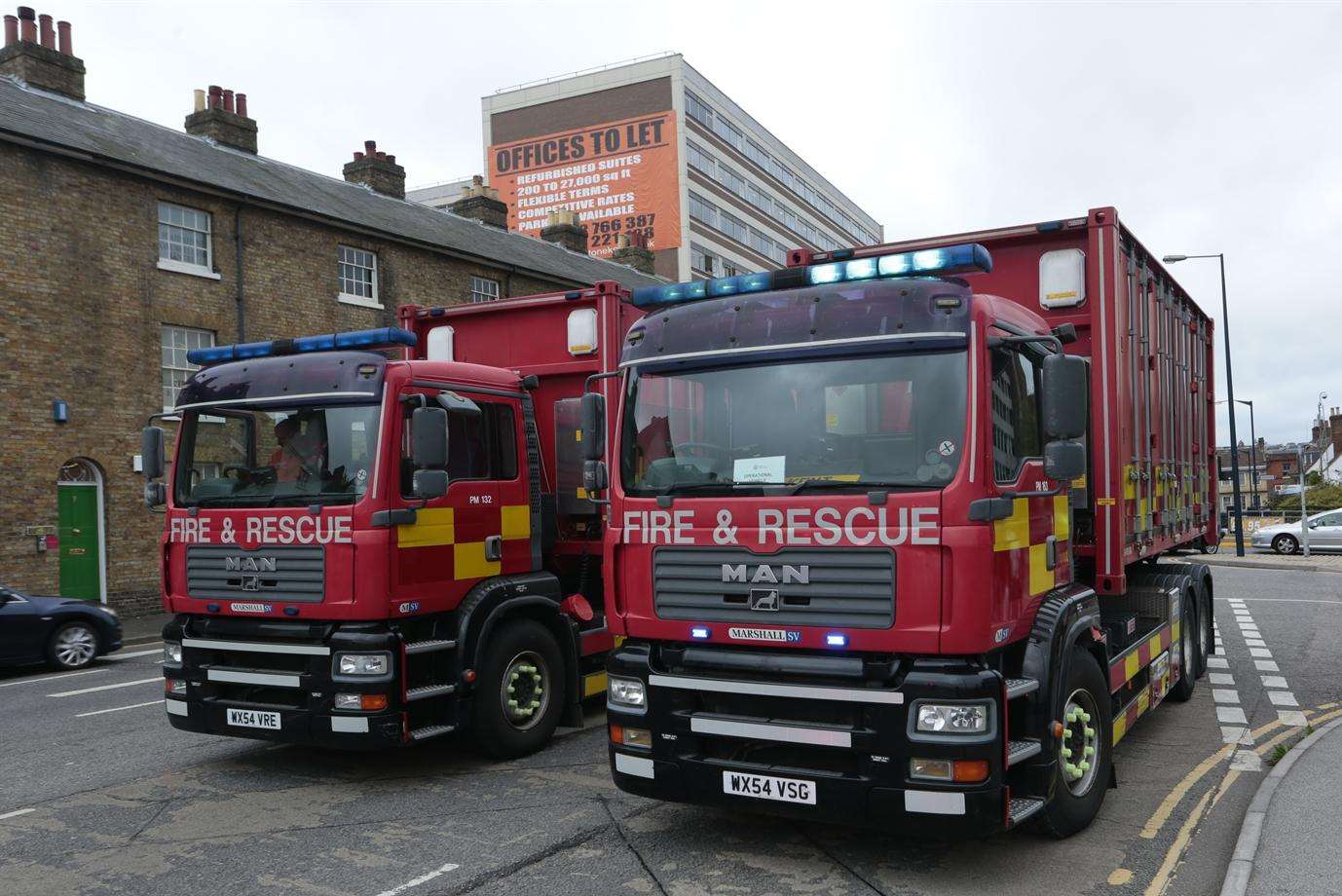 Fire and rescue officers arrived on the scene at 3.30pm yesterday