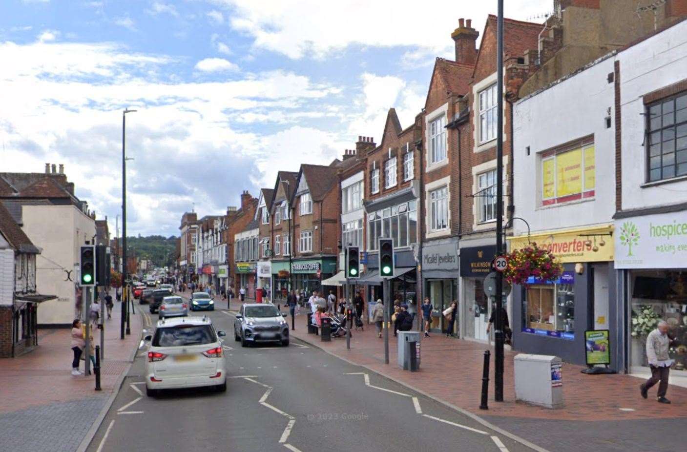 Zak was seen approaching a car in Tonbridge High Street during a suspected drug exchange. Picture: Google