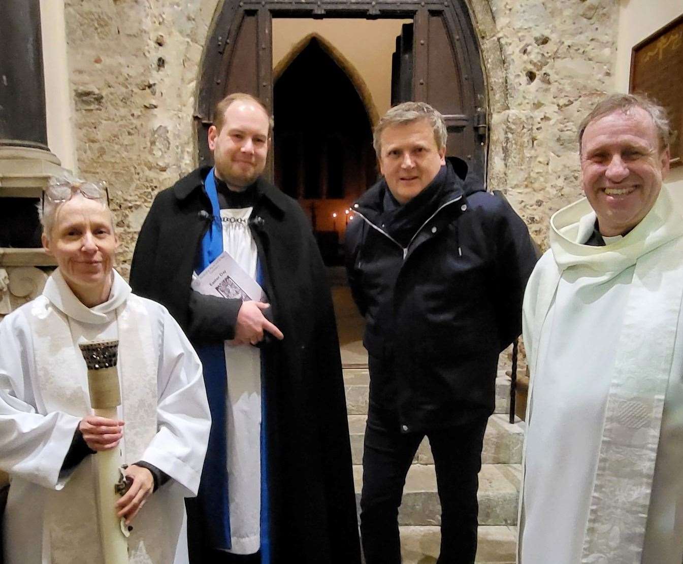 Aled Jones joined the congregation last month for their Dawn Service. Picture: Diocese of Canterbury