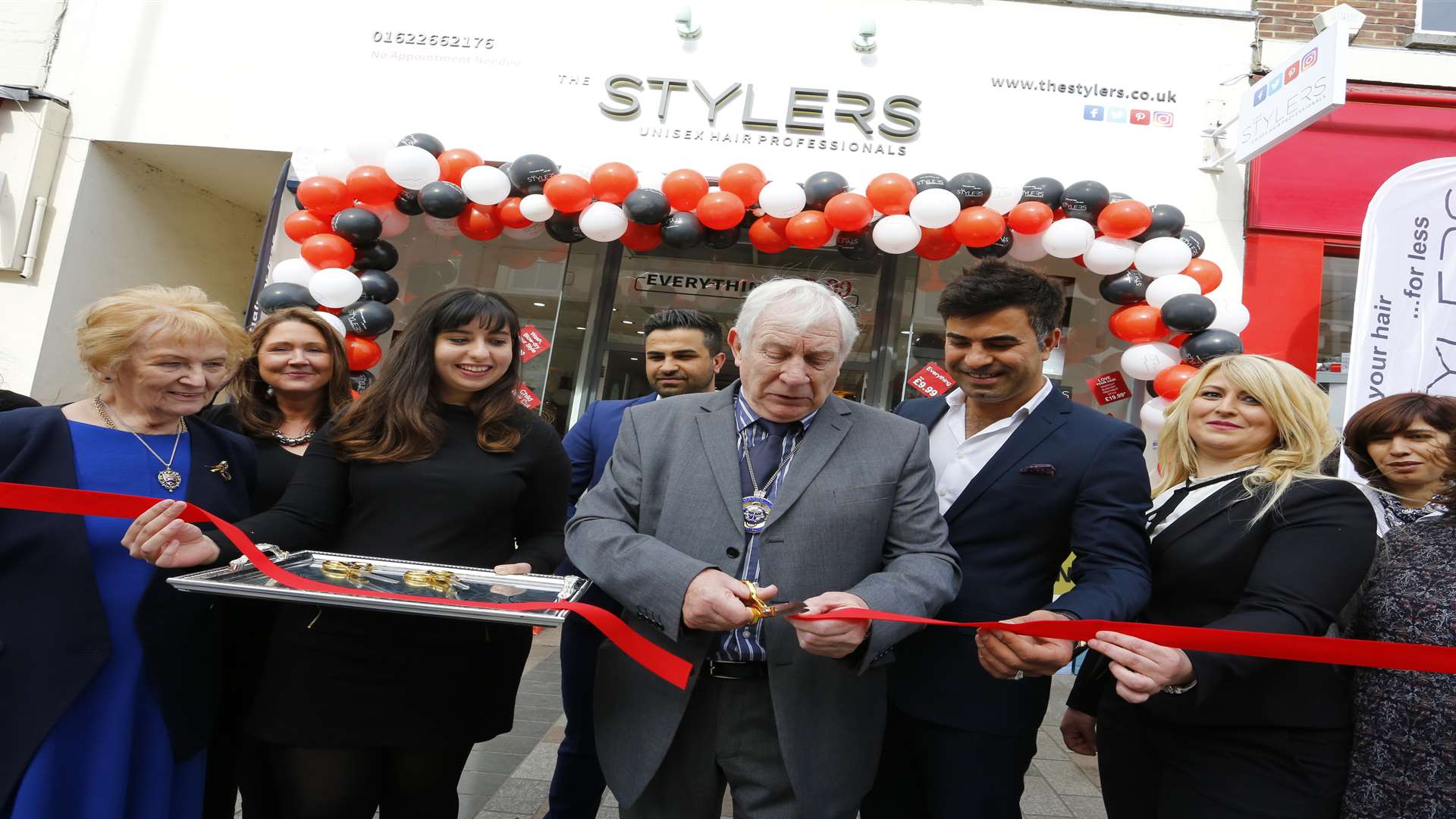 The lack of water didn't stop the grand opening of The Stylers, a new salon on the High Street