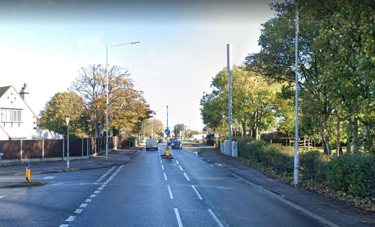 Part of the A28 Canterbury Road was shut for emergency repairs after a sewer main burst. Picture: Google