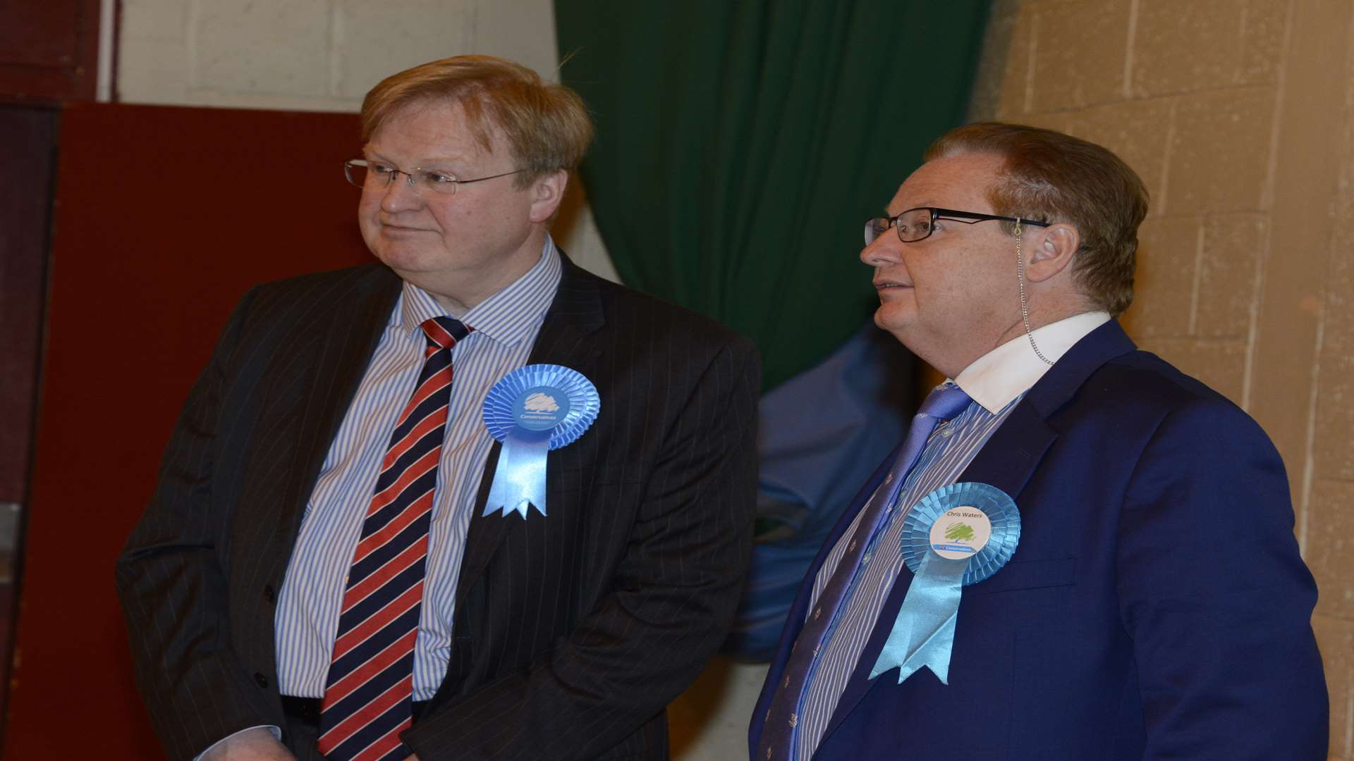 Tories Neil Bell and Chris Waters wait for results. Picture: Paul Amos