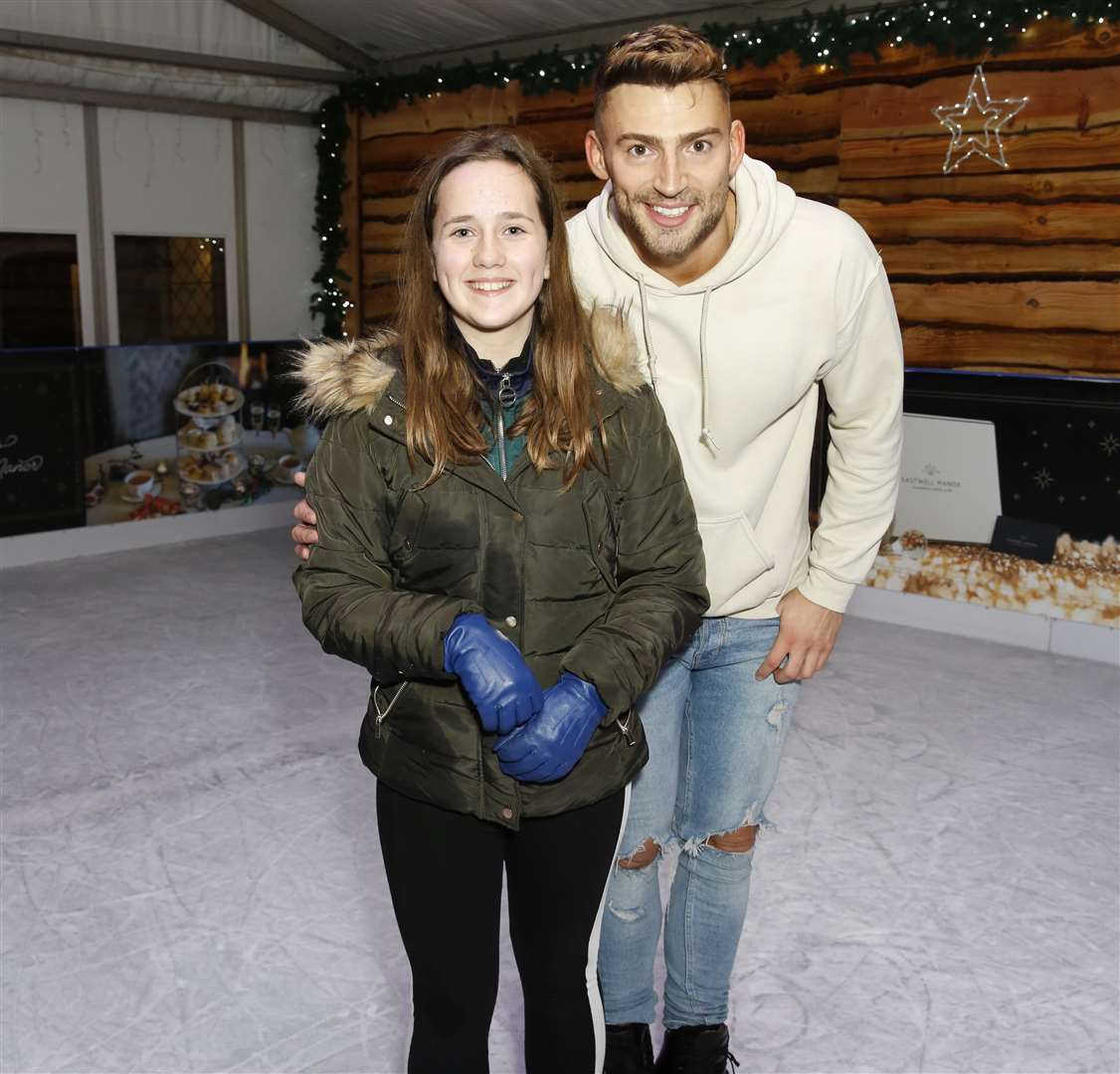 Jake Quickenden opened the ice rink at Eastwell Manor