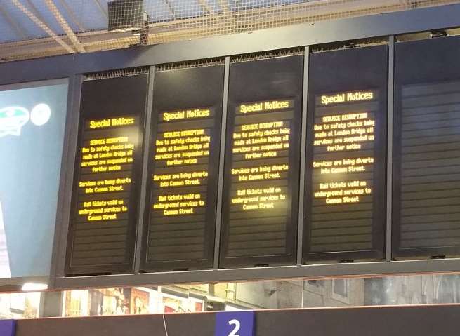 No trains are leaving Charing Cross. Pic: @bettsontour