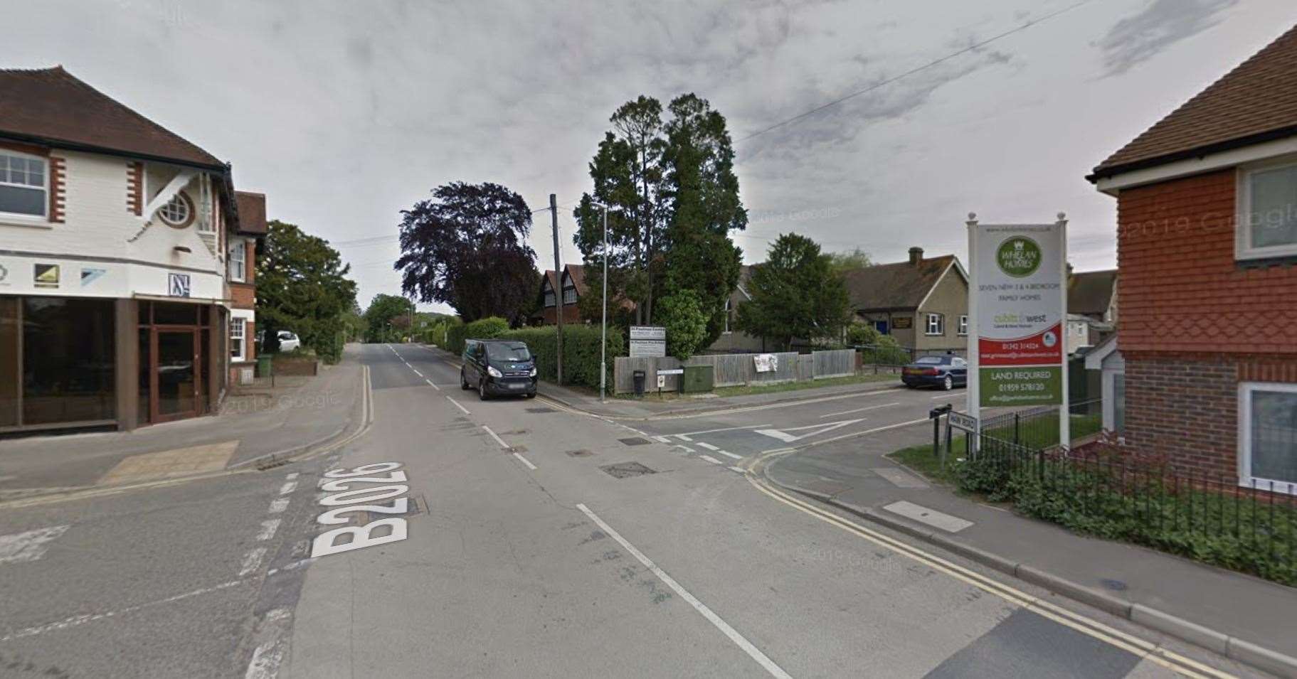 The incident happened on Main Road's junction with Hillcrest Road in Edenbridge. Picture: Google Street View