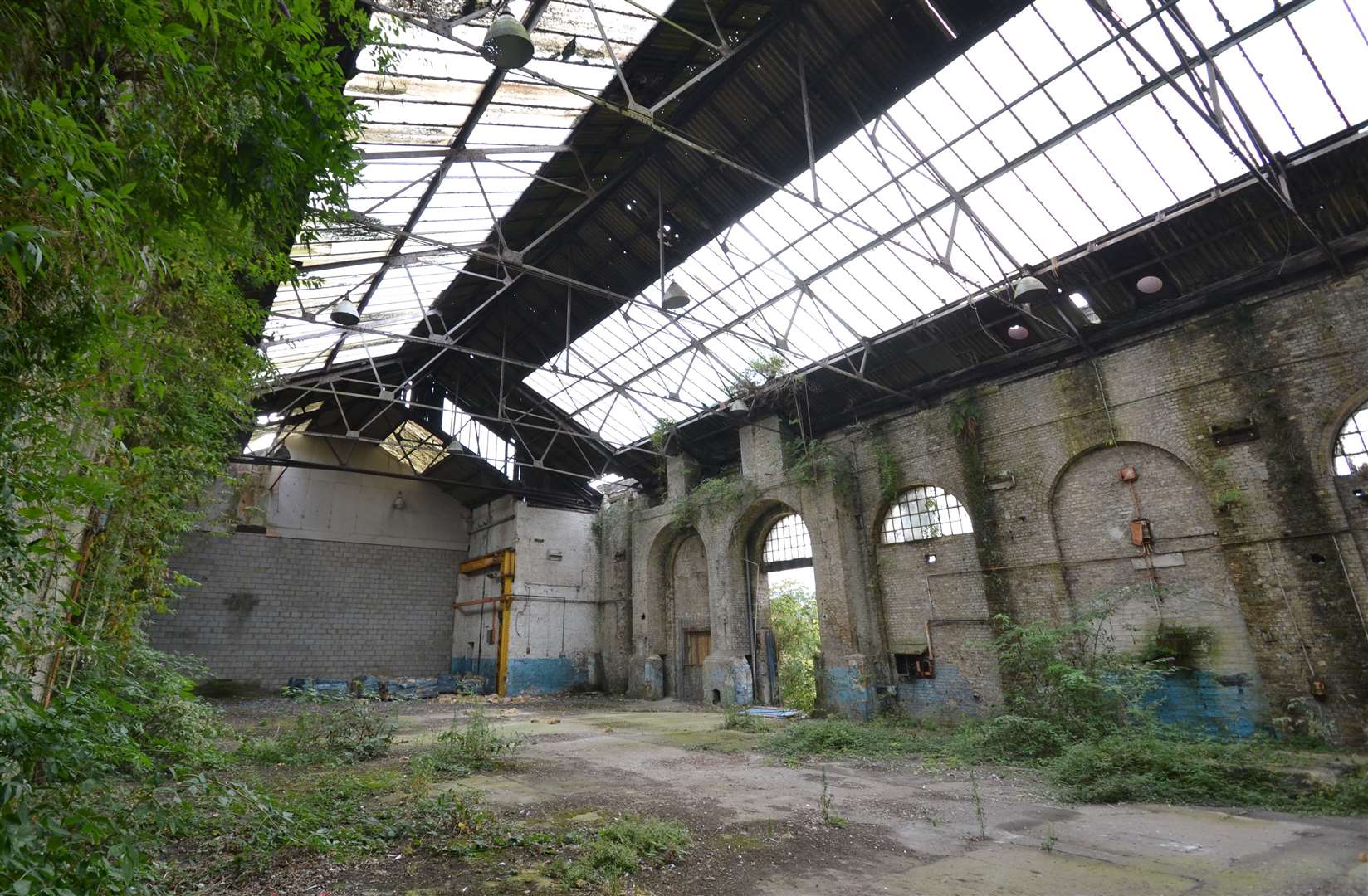 The derelict and rubble-strewn rail works still has signs of its former glory days. Pictures by Steve Salter