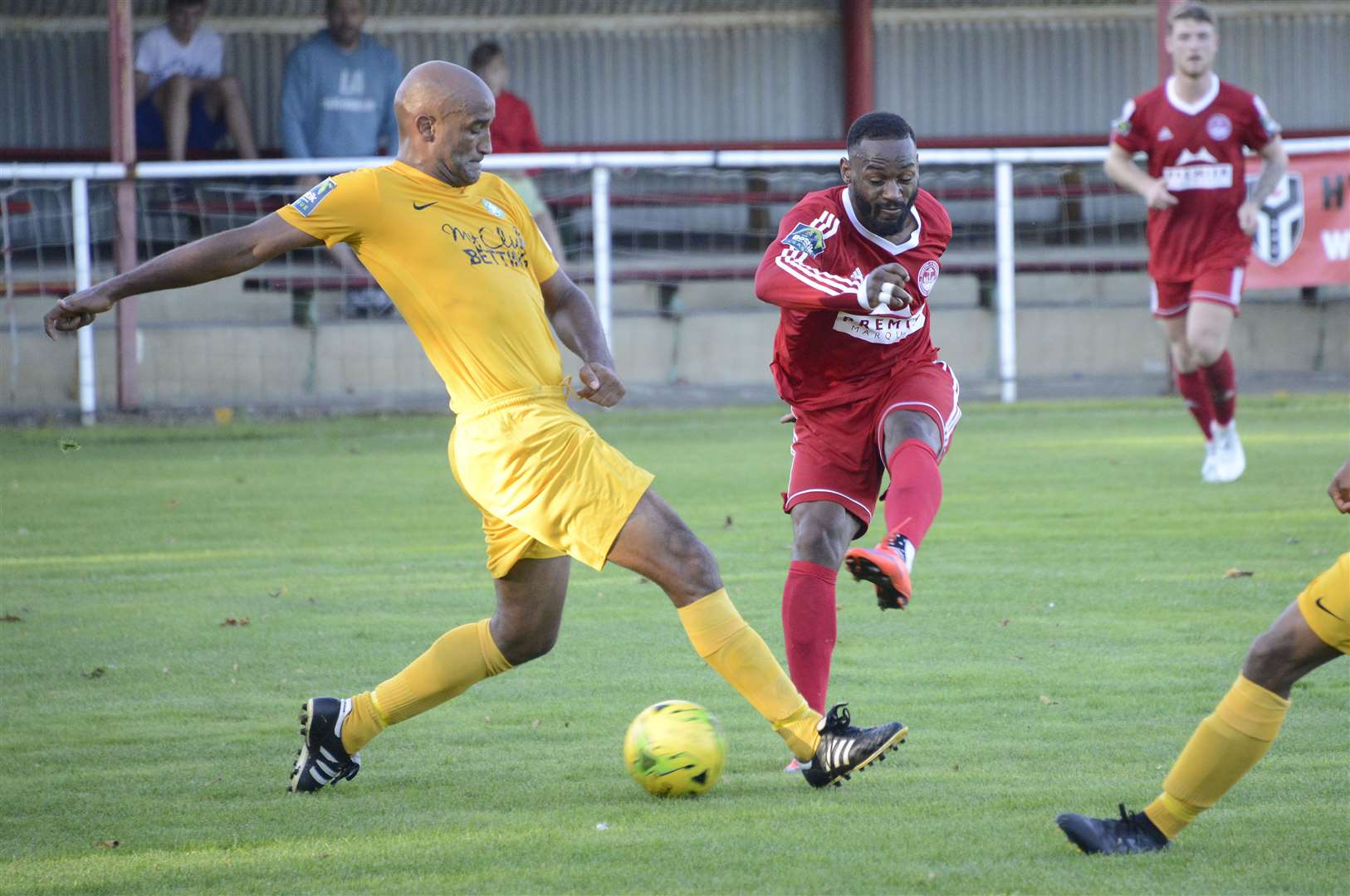 Jerson Dos Santos playing for Hythe Town Picture: Paul Amos