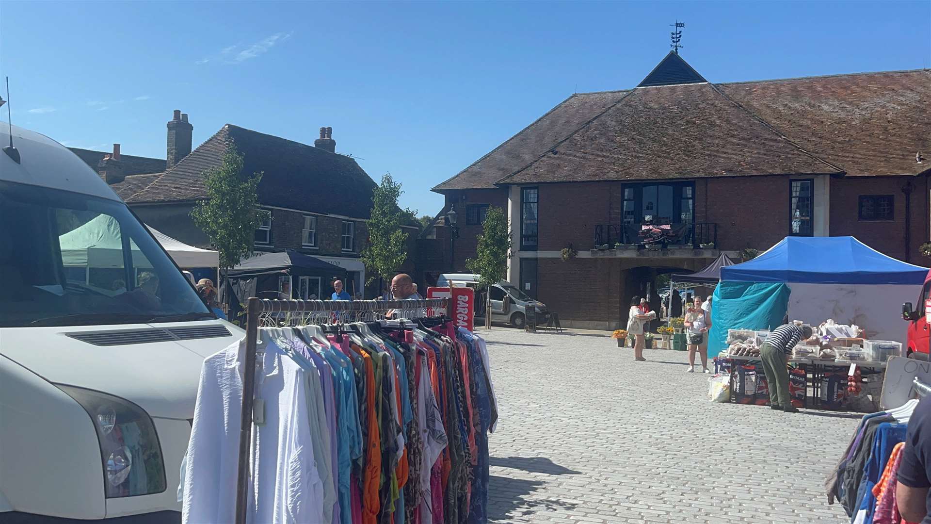 The Thursday morning market is now back at Guildhall Square in Sandwich