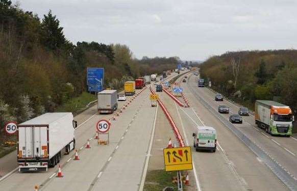 Operations Brock was in place between Junctions 8 and 9 of the M20