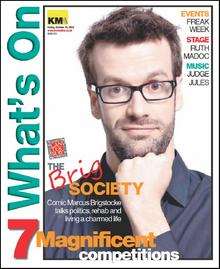 Comedian Marcus Brigstocke stars on this week's What's On cover