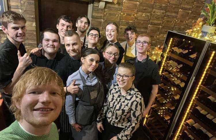 Ed Sheeran was spotted at The Hengist in March. Picture: The Hengist Village Bar & Dining Room