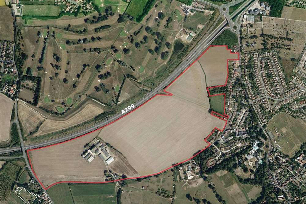 The Strode Farm site, where up to 800 homes could be built
