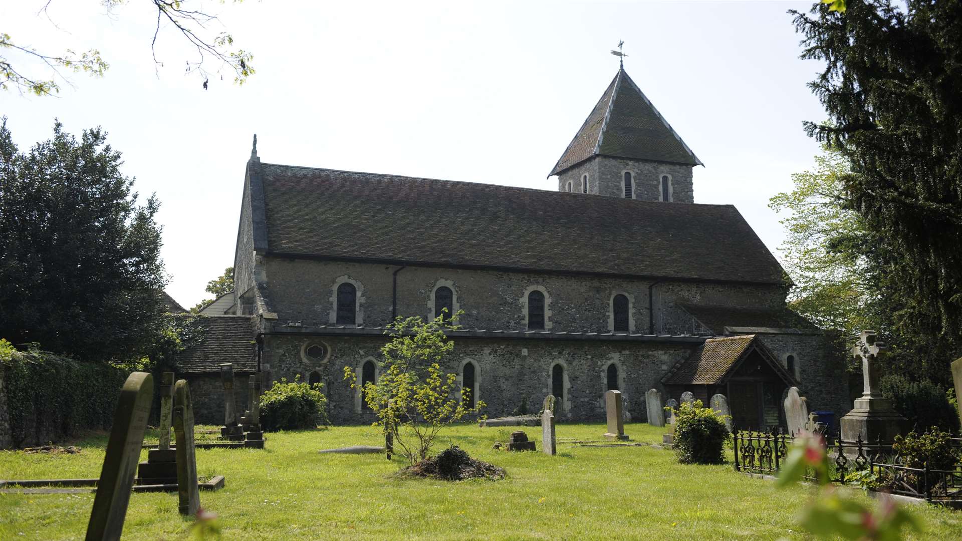 Davington Church was one of two to be targeted.