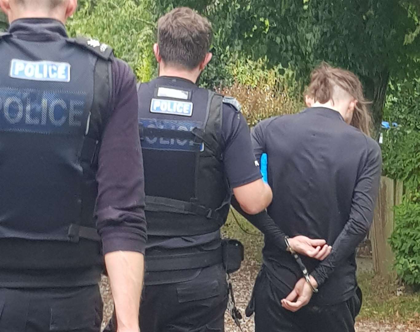 Arrests were made after the chase. Picture: Phil Ward