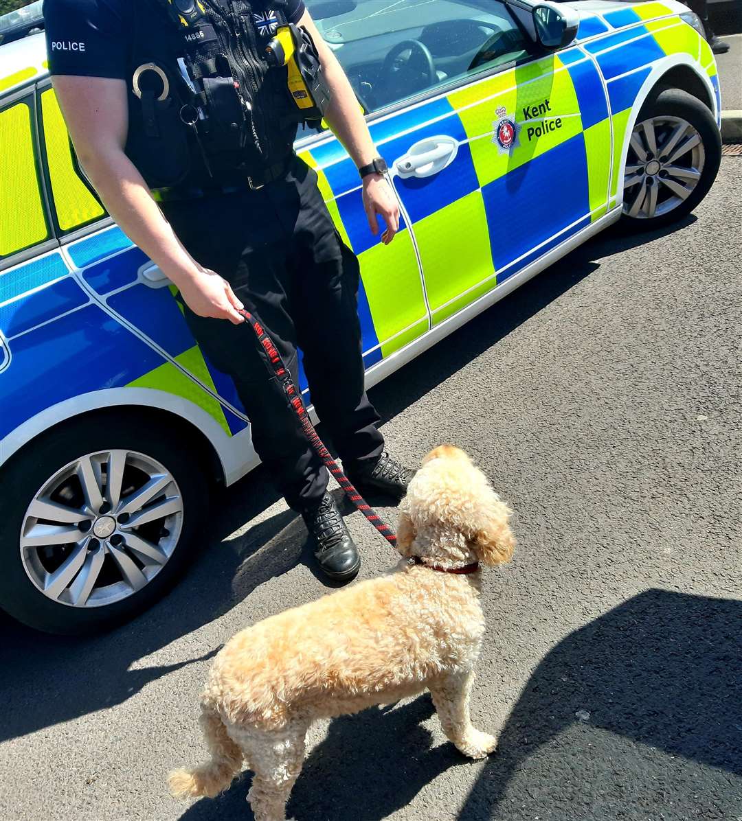 Officers rescued the pooch in Otford. Picture: KentPolice7oaks