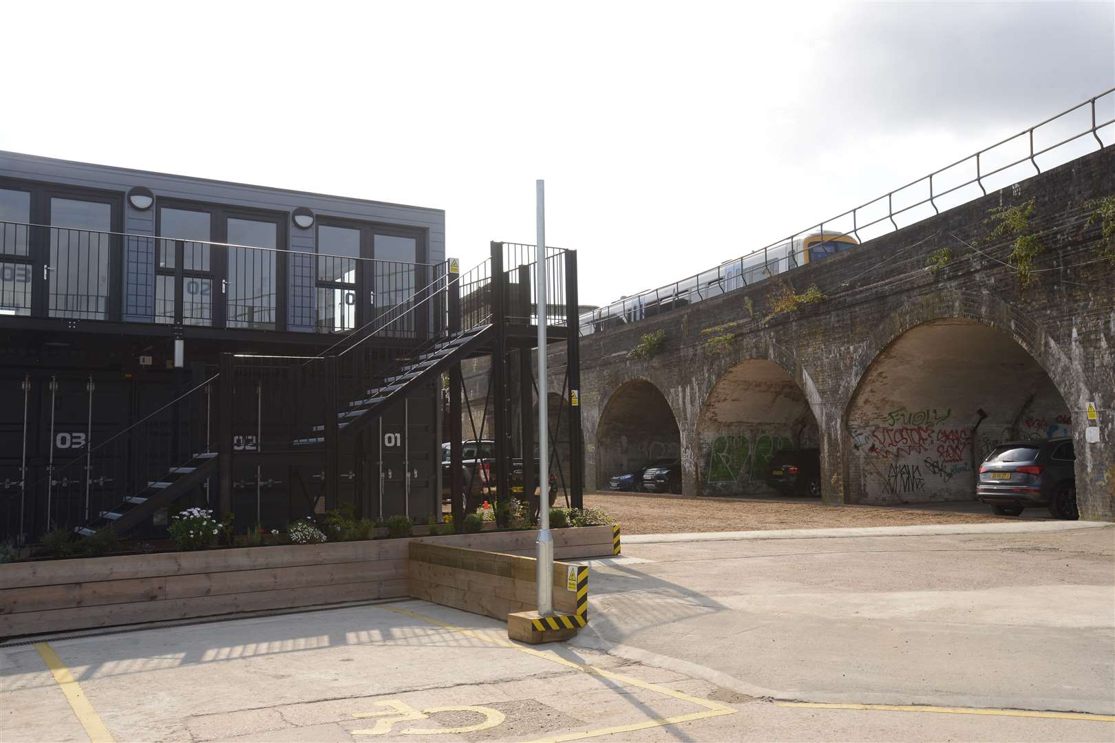 The Innovation Studios have been built on a plot of land next to Rochester Bridge. Picture: Gary Browne