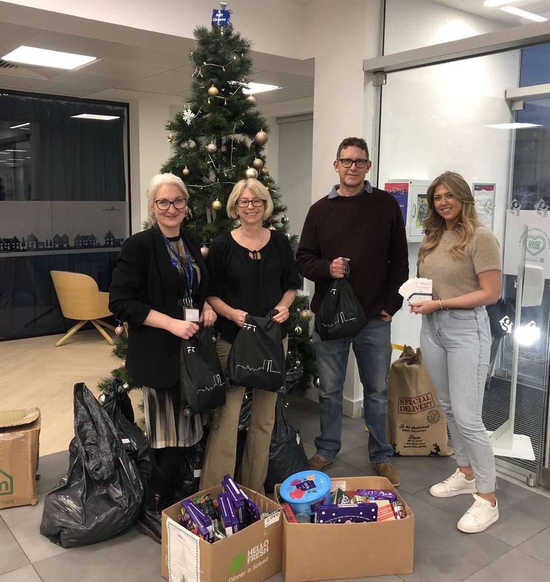 Golding Homes donated vouchers, kitchenware and Christmas treats. Picture: Maidstone Day Centre