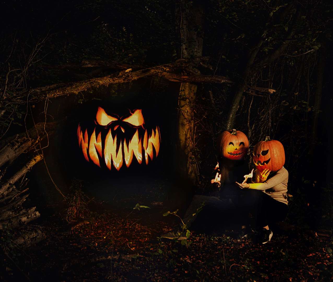 The pair getting into the Halloween spirit. Picture: GRCPhotography