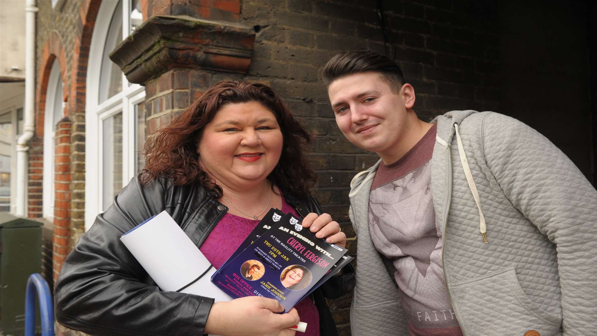 Cheryl Fergison with Nathan Simmonds