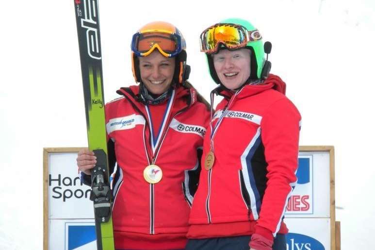 Golden girls, Charlotte Evans (left) and team mate Kelly Gallagher. Picture: Keith Evans