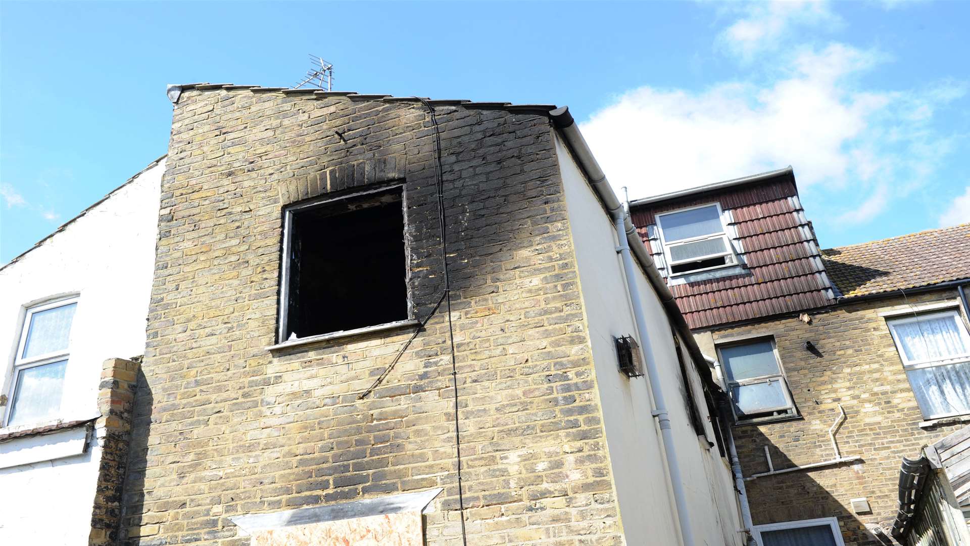 The flat in Strode Crescent, Sheerness, that was damaged by fire