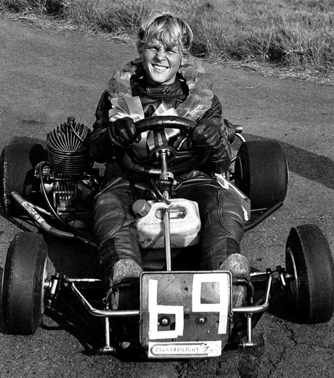 Three-time Grand Prix winner Johnny Herbert at Buckmore in 1973 aged just nine
