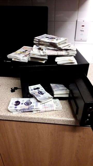 Cash recovered during the raids