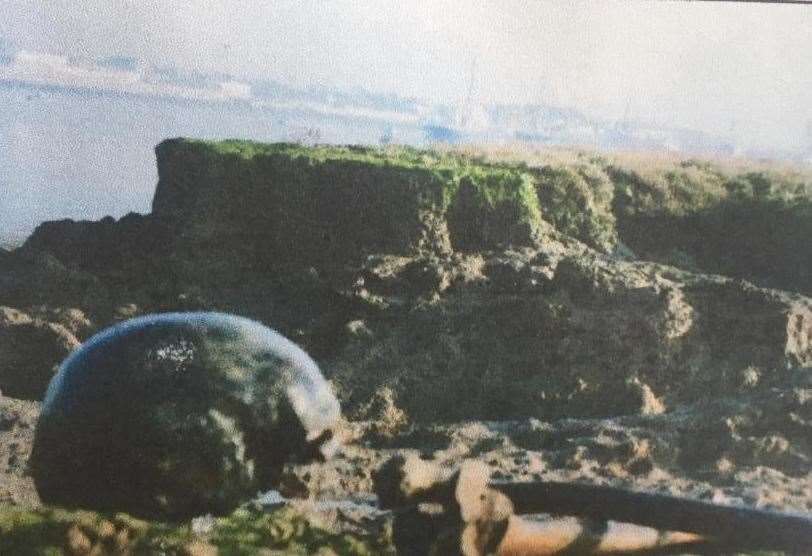 Remains discovered by Daf Charman on one of her last visits to Deadmans Island. Picture: Daf Charman