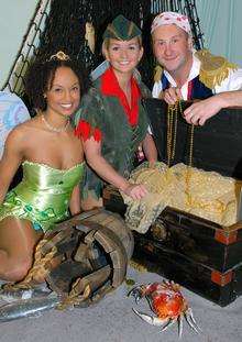 Actress and singer Jennifer Ellison stars in Peter Pan at Bromley's Churchill Theatre, with Balamory’s PC Plum Andrew Agnew as Smee and CBBC presenter Gemma Hunt as Tinker Bell.