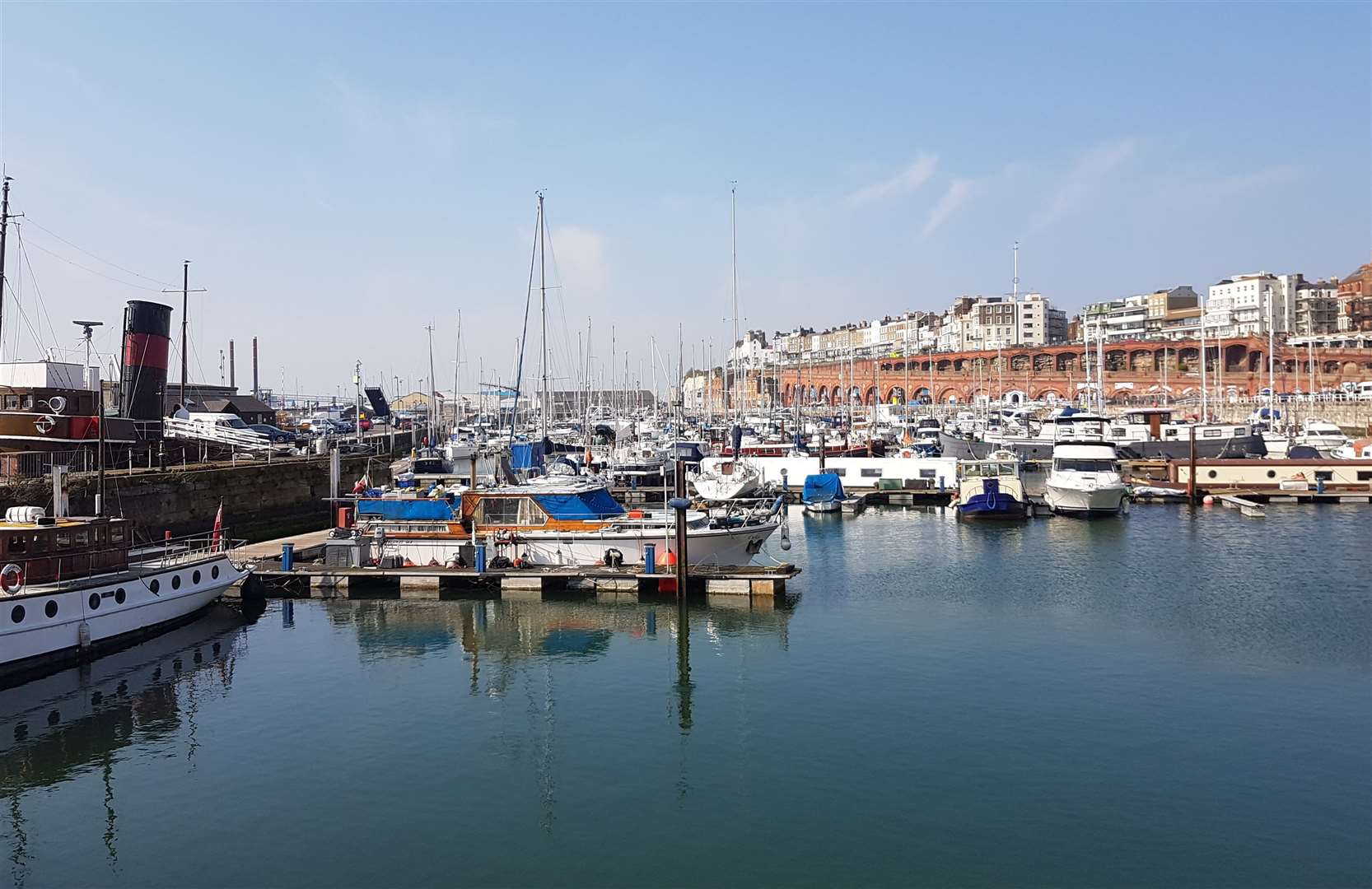 Christopher Douglas went into the water at Ramsgate Marina