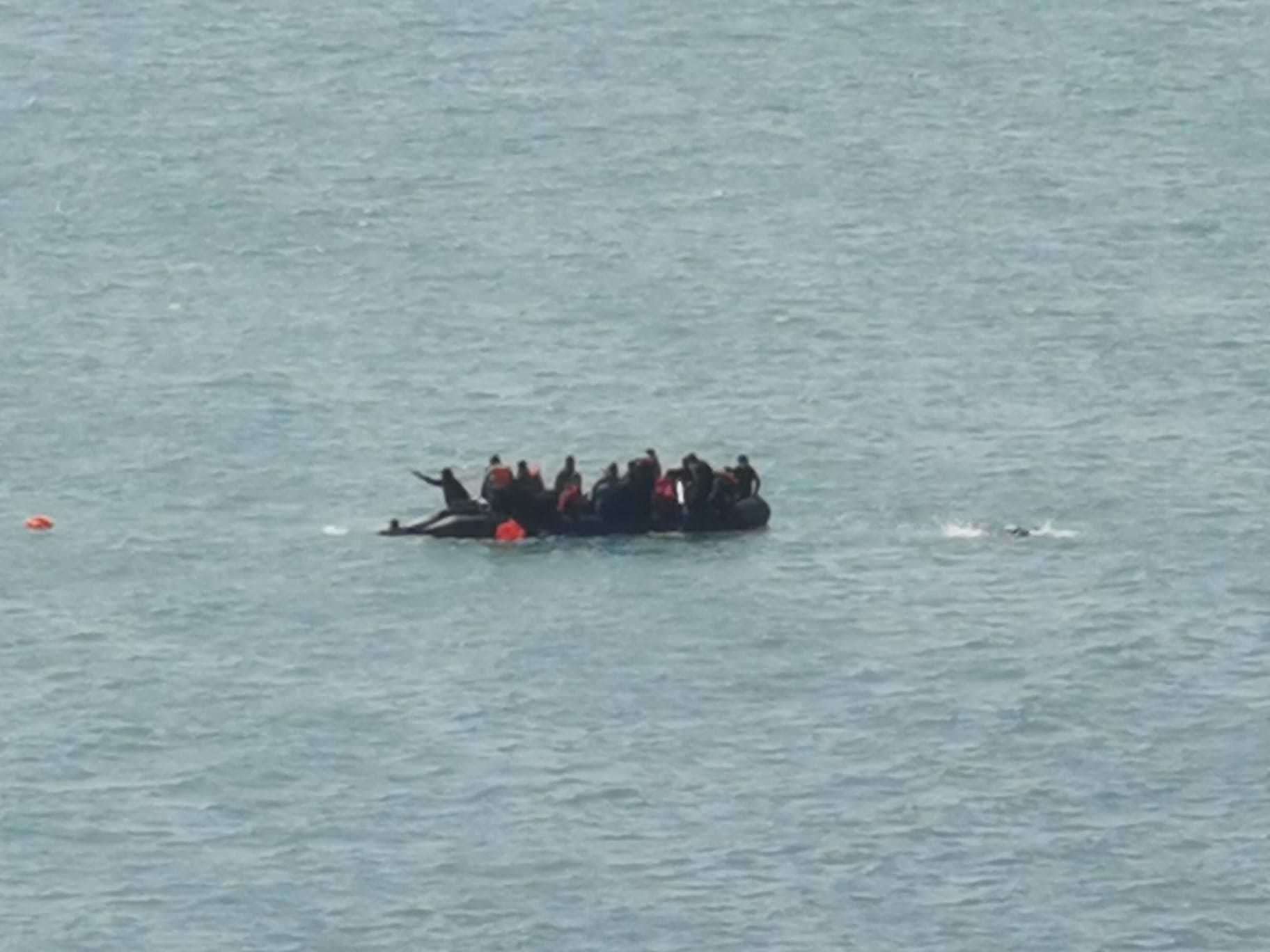 A number of asylum seekers about to land in Ramsgate