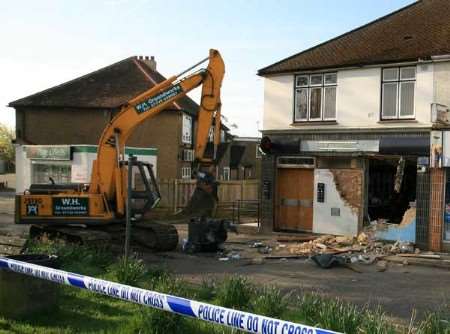 The scene of the attempted ram raid in Bearsted. Picture: Mike Mahoney
