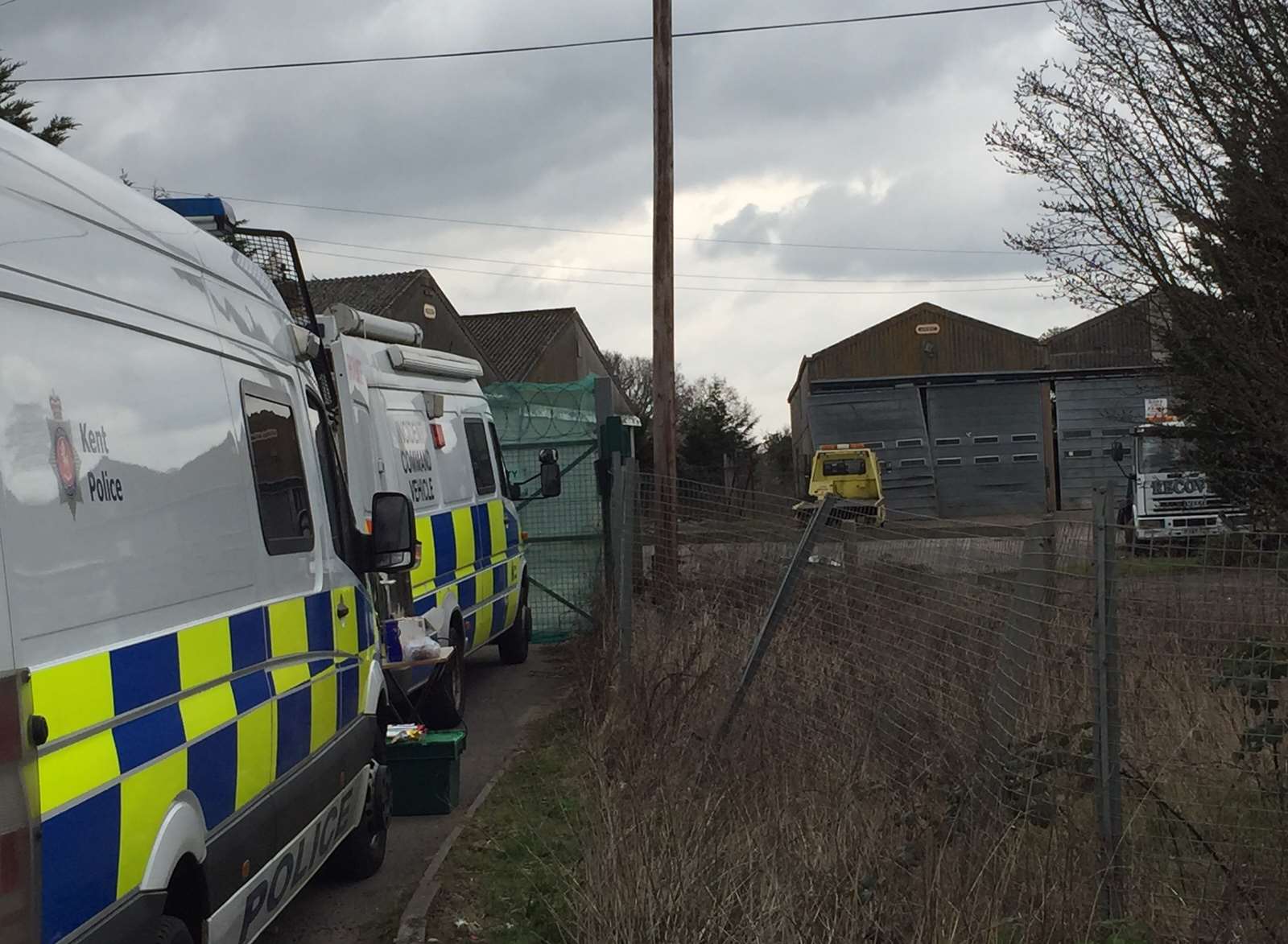 Police have been at the derelict Valedene Business Park since this morning