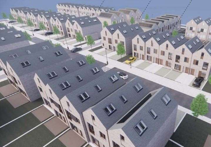 The mainly terraced housing will also appear alongside semi-detached homes. Picture: KSR Architects and Interior Designers